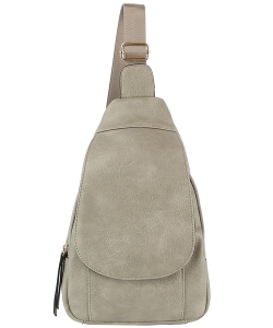 Fashion Flap Sling Backpack LQ210-2Z GRAY